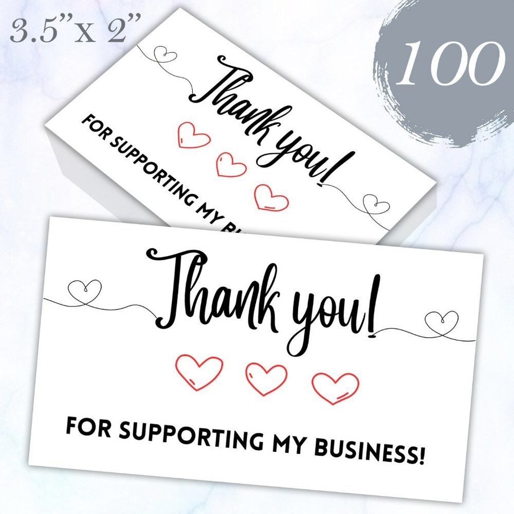 100 hank you cards